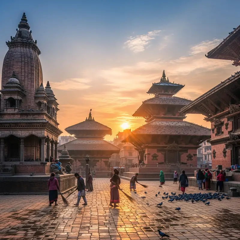 Traditional pottery square in Bhaktapur