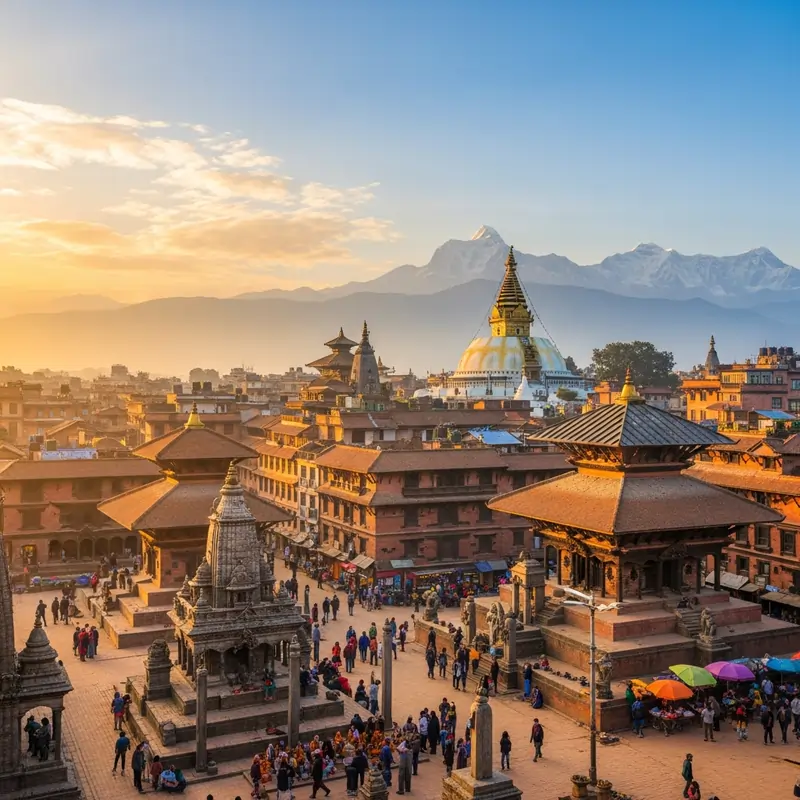 Kathmandu Durbar Square with ancient temples
